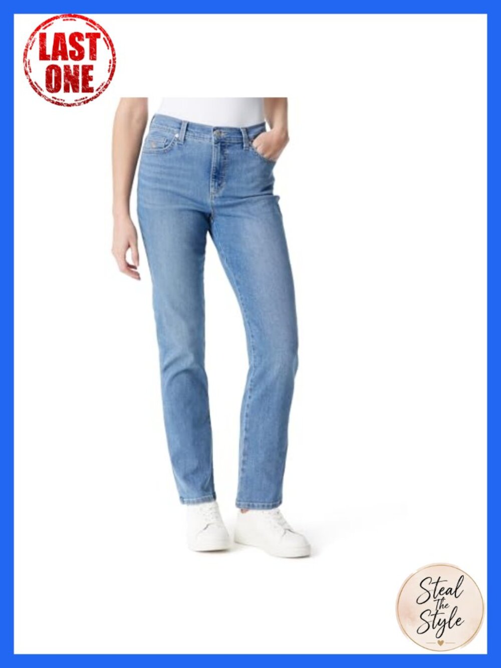 Gloria Vanderbilt Womens Classic Jeans Natural Waist High Rise Tapered Pants